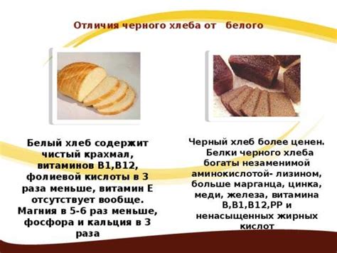 Научное объяснение предпочтения организмом черного хлеба