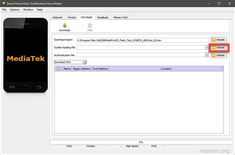 Официальный сайт, где можно получить файл аутентификации для Sp flash tool