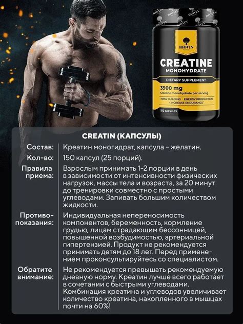 Преимущества креатина для достижения спортивных целей
