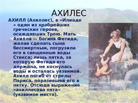Сюжетное и символическое значение прозвища в "Илиаде"