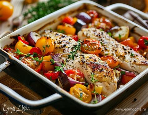 Белки и другие полезные вещества в куриной филе с фунчозой и овощами