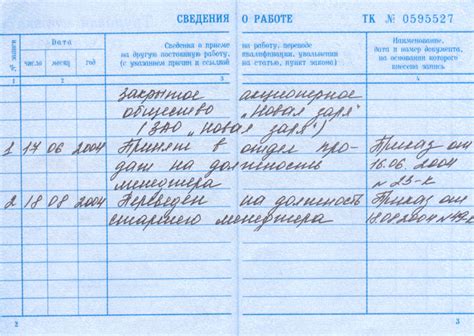 Как правильно указать должность в трудовой книжке