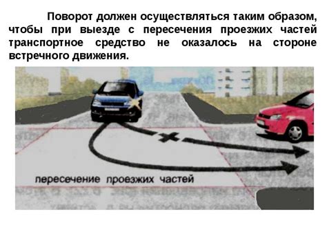 Ключевые моменты остановки после поворота направо