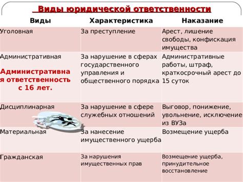 Ответственность и возмещение ущерба