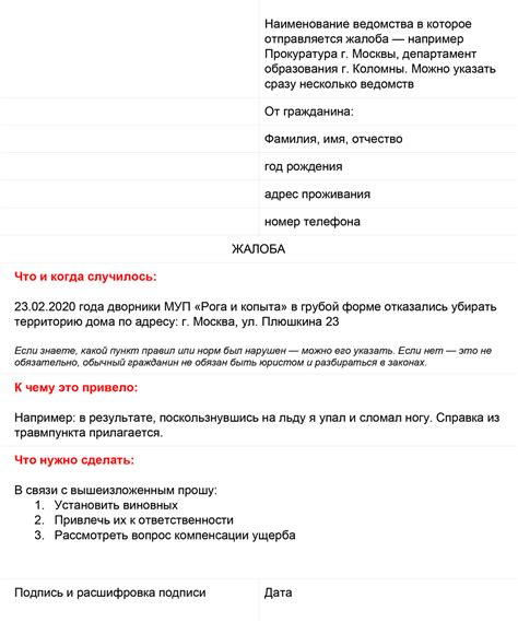 Подготовка документов для подачи жалобы