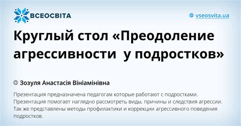 Преодоление агрессивности