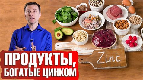 Продукты, богатые цинком и железом