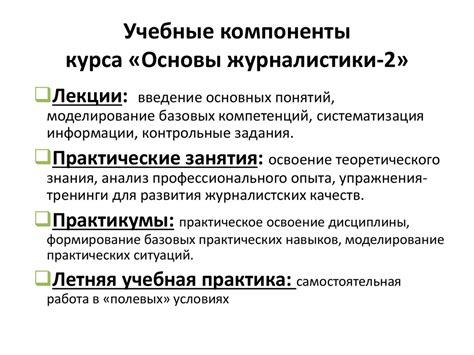 Пункт 1. Основы журналистики