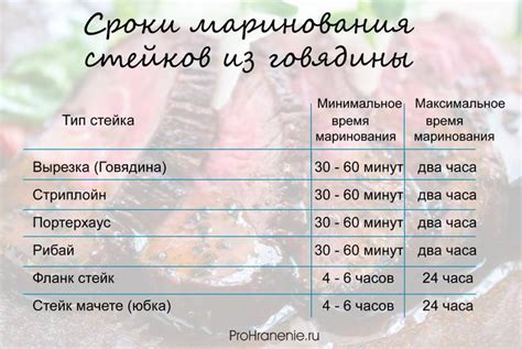 Рекомендации профессионалов по времени маринования