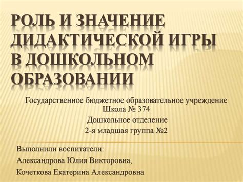 Роль рабочих программ в дошкольном образовании