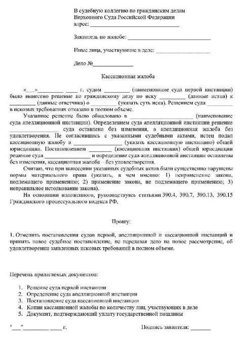 Составление апелляционной жалобы