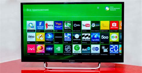 Список доступных приложений для Sony Bravia
