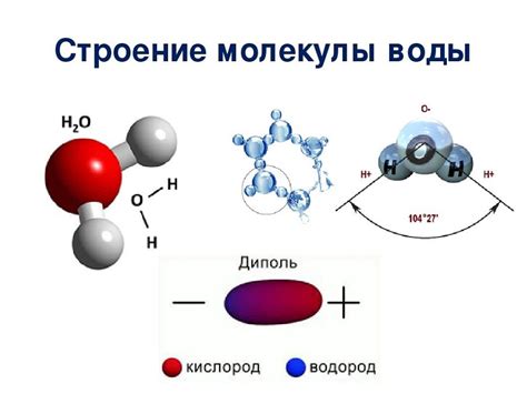 Структура молекулы воды