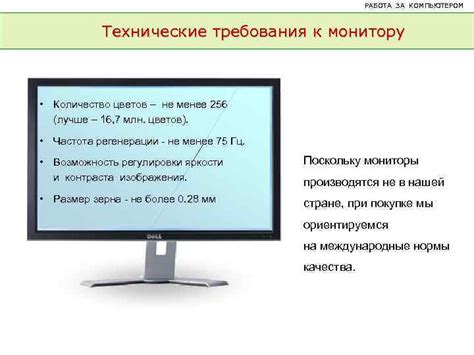 Требования к второму монитору: