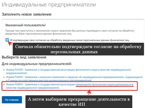 Шаг 6. Закрытие ИП и получение подтверждения